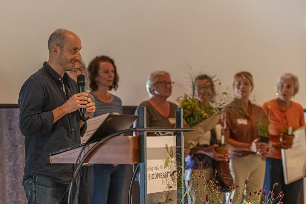 David Appel dankt für den Quartiergarten Hard